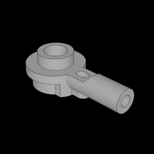 Lego Compatible (32828.dat) Plate 1 x 1 Round with Bar | 3D Printable STL 3D model preview