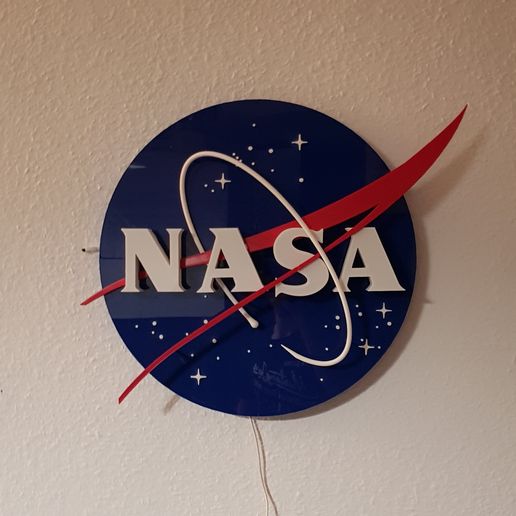 🔦 3D NASA Insignia / Logo / Sign / - Lamp・Free STL File for ・Cults