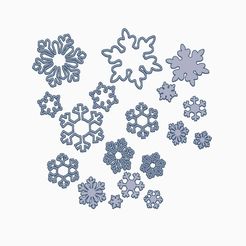 sellos-5.jpg Set x 18 Stamps Snowflake Stamp Snow Holidays Chrsitmas Christmas Cookies Cookies Cookies Clay