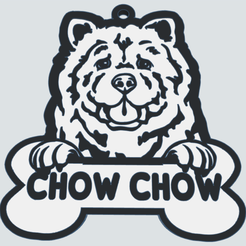 chowchow-tinker.png Fichier STL gratuit porte-clés chow chow・Design pour impression 3D à télécharger