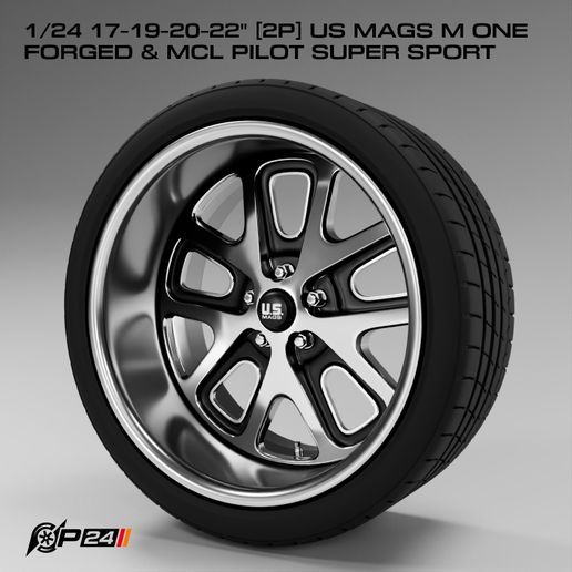 1/24 17-19-20-22" [2P] US Mags M One Forged & MCL Pilot Super Sport