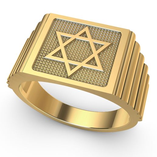 Star of David - Estrela de Davi Ring - Anel 3D model