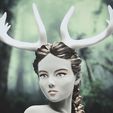 154052839_2938814793015662_8396643679512468033_o.jpg Mystic Elegance: Wiccan Goddess Sculpture with Deer Horns
