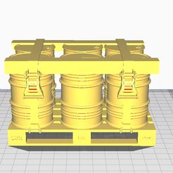 Chargement1.jpg Download STL file Pallet of barrels, trailer loading, Europe pallet. • 3D printer model, gabriella10