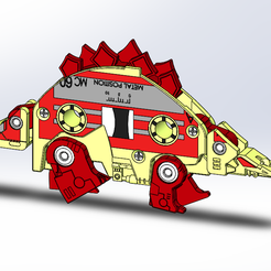 1.png STL-Datei stegosaurus dinosaurus toy kostenlos herunterladen • 3D-druckbares Modell, oualidk
