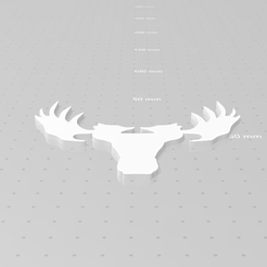 Moose.png STL-Datei Umriss eines Elchkopfes mit Geweih, Elchsilhouette, Projektionssymbol・3D-druckbare Vorlage zum herunterladen