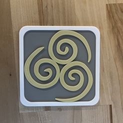 Air.jpg STL file Avatar Last Airbender Coasters・3D printer model to download