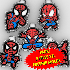 Mesa-de-trabajo-1-copia-2.png pack 5 stl spiderman - freshie mold - silicone mold box
