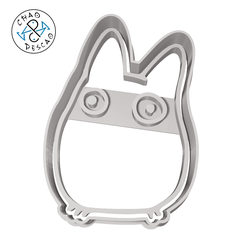 Ghibli-C-6cm.png STL file White Totoro - Studio Ghibli - Cookie Cutter - Fondant - Polymer Clay・3D printer model to download
