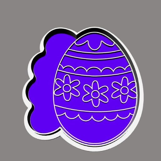 EASTER EGG WITH COLORING PADDLE 2 3D model