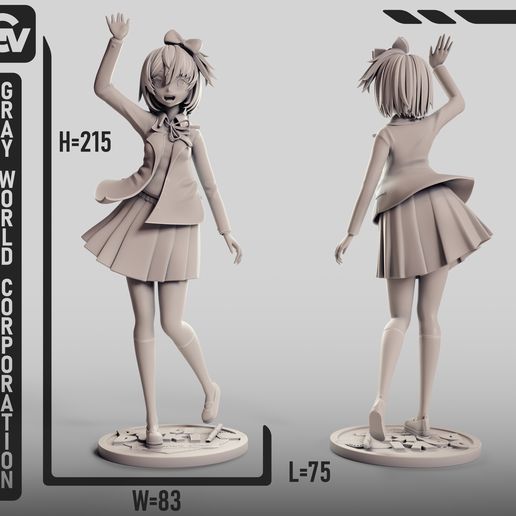 ♀️ Sayori | Doki Doki Literature Club!・ 3D File for 3D printing