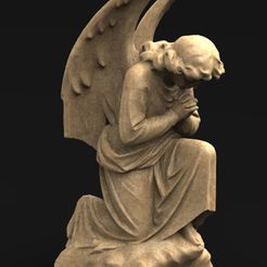 Angel_01_KEY.jpg STL-Datei Angel Statue 3 3D Model kostenlos・Objekt zum Herunterladen und Drucken in 3D