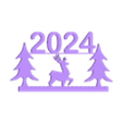 2024_centre_table.stl centre de table 2024 happy new year