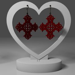 r1.jpg Archivo STL Pendientes mandala 45 - Cruz・Diseño de impresión en 3D para descargar