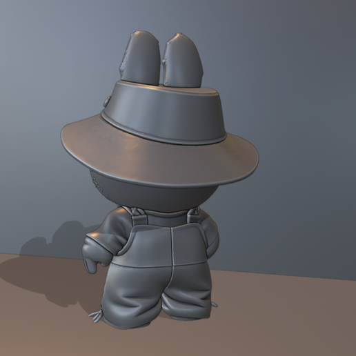 labubu-bucket-hat-3d-model-stl-5.png Labubu bucket hat street style