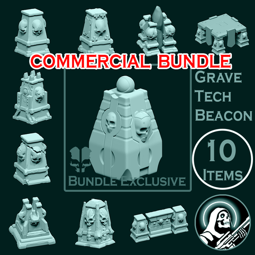 Grave Tech Beacon Commercial Bundle [Grimdark Sci-Fi Terrain]