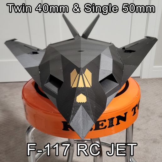 🛩️ F-117 Nighthawk Twin 40mm and Single 50mm EDF Jet・ 3D
