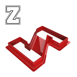 Varsity-Z-1.png Файл STL Вырезатель для печенья в стиле Varsity Letter Z・3D-печатная модель для загрузки