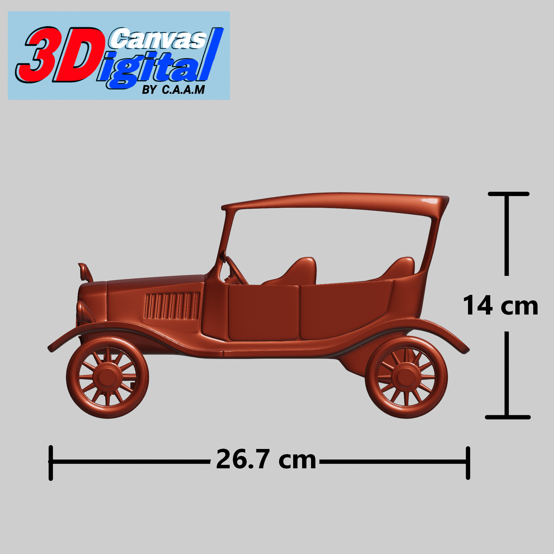 CAR2.png Télécharger fichier Voiture classique pour l'impression 3D • Objet pour imprimante 3D, Canvas3Digital