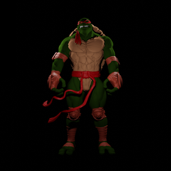 Tortuga ninja.png Free 3D file Ninja Turtle full figure・3D printing idea to download