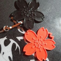 20210205_223149_resized.jpg Free STL file Sakura key ring・3D print model to download