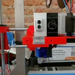 IMG_20150328_163643.jpg Prusa i3 (rework) X Carriage Adapter for Bulldog Extruder