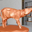 low-poly-valf-1.png indian cow calf low poly geometrical stl file 3d print