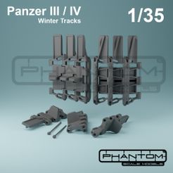 tank-tracks-panzer-winter-tracks-german-wehrmaht-3d-model-scale.jpg STL file Winter track for Panzer PZ.KPFW. III / IV early version - workable 1/35・Model to download and 3D print
