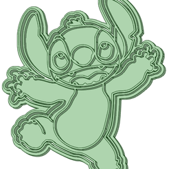 stich_e.png STL file Stich whole cookie cutter・3D printer model to download