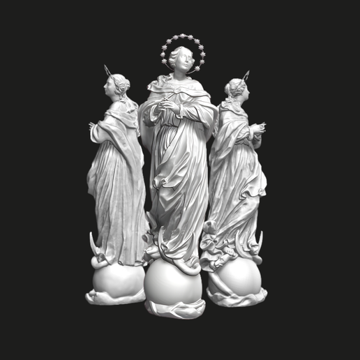 Immaculate Conception - Virgin mary - 3D Printable | Catholic Art 3D model