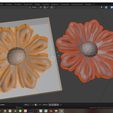 8.jpg Flower with leaves - silicone or plaster mold for 3D printer
