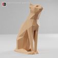 low-poly-cat-3.jpg Low poly Egyptian cat | OFFICE AND HOME DECOR