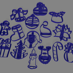 naviadad kit.png Бесплатный STL файл Christmas cookie cutter kit・Модель 3D-принтера для загрузки