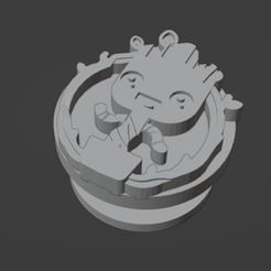 Imagen-de-WhatsApp-2023-10-01-a-las-17.48.08.jpg STL file Baby Groot 2D Crocs Charm・3D printer design to download