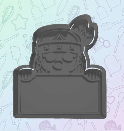 Native American Girl Plaque Cookie Cutter