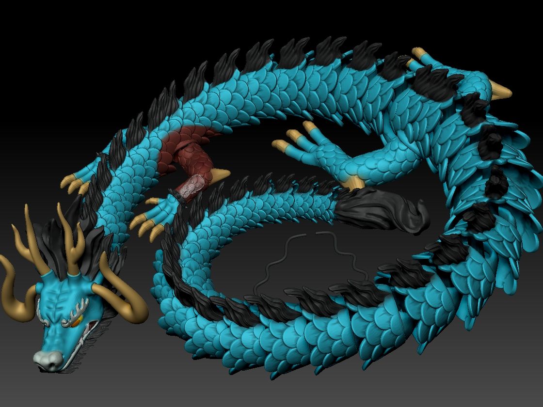 Stl File Articulated Dragon Kaido One Piece 3d Printable Model To Download Cults