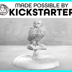 Owl_Casual_Ad_Graphic-01.jpg Бесплатный STL файл Сова - случайная поза - настольная миниатюра・Модель 3D-принтера для загрузки