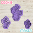 CACTUS.png Cactus cookie or dough cutter - Cookie set x3