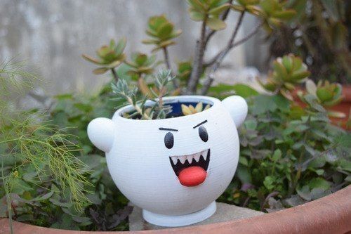 Maceta Fantasma Travieso Inspirada en Videojuegos Clásicos | Archivo STL para Impresión 3D