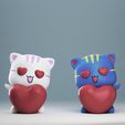 TinyMakers3D_CAT_in_Love.jpg ♡♡♡♡ LOVELY KAWAII KITTY CUTE AND LOVE.