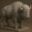 Bison.png Bisonte Impresión 3D STL