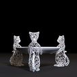 10005.jpg Cats with a plate Decorative stand