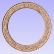 Untitled-1.jpg Round frame for pictures or mirror - eastern ornament stl dxf file for CNC, 3D print, Artcam, Aspire, Cut3D