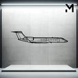 b25j.png Wall Silhouette: Airplane Set