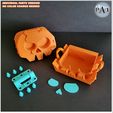 006B.jpg Fichier 3D BOÎTE À CRÂNE SQUELETTE ! - BOÎTE DE RANGEMENT POUR CARTES SWITCH & MICROSD OU BOÎTE DE RANGEMENT CONVENTIONNELLE !・Modèle pour impression 3D à télécharger