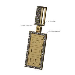 MOB-memory-Iced-bail-Diamond-pendant-00.jpg Файл STL Подвеска с бриллиантом MOB прямоугольной формы с ледяным заломом 3D-печатная модель・Дизайн для загрузки и 3D-печати