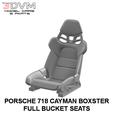 fullbucketseat1.png Porsche 718 Cayman Boxster Full Bucket Seat in 1/24 1/43 1/18 and 1/12