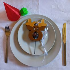 Lollipop-reindeer.jpg STL file REINDEER - CHRISTMAS TREE /DINNER PLATE /DECORATION/GIFT・3D print design to download