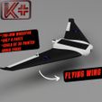 700-mm-wingspan-Only-8-parts-Could-be-3D-printed-under-24hrs.jpg Flying Wing FPV Drone by K+