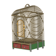 bird_cage-01 v30-02.png House Style Economy bird cage for finches, canaries, parakeets and other small birds 3d print cnc